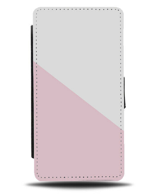 White and Baby Pink Colour Flip Cover Wallet Phone Case Colours Girls Light i359