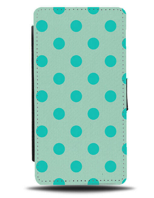 Mint Green and Turquoise Green Polka Dot Flip Cover Wallet Phone Case Dots i455
