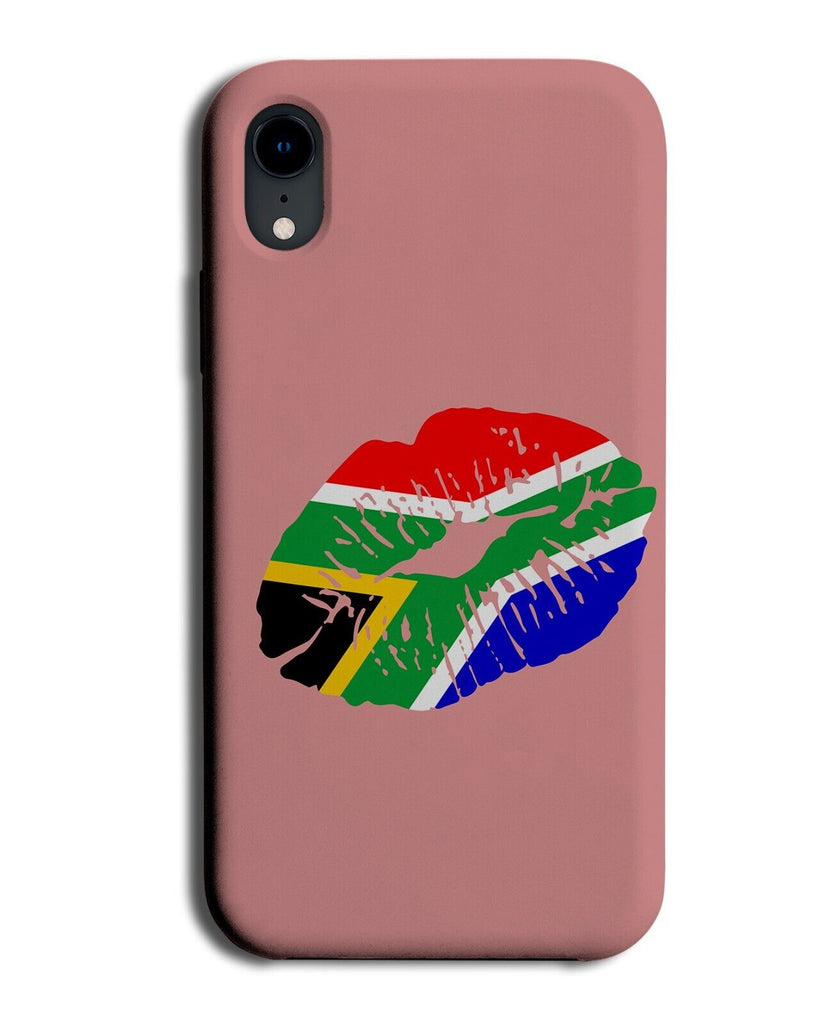 Pink South Africa Flag Lipstick Mark Phone Case Cover African Design Girls DD36