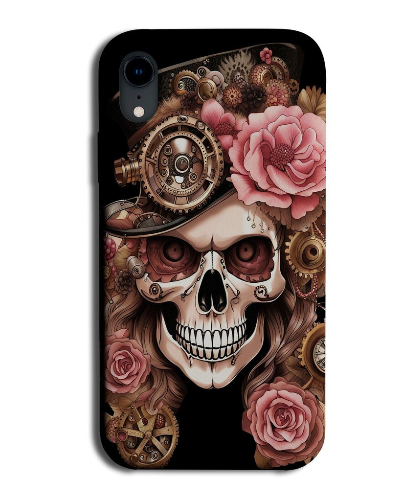 Floral Steampunk Sugar Skull Phone Case Cover Skulls Head Halloween Art CQ68