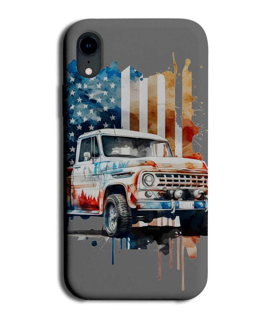 American Pick Up Truck Phone Case Cover Trucker USA Flag Redneck Red Neck BC04