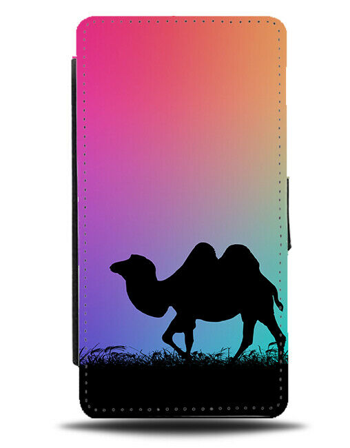 Camel Silhouette Flip Cover Wallet Phone Case Camels Hump Multicolour I046