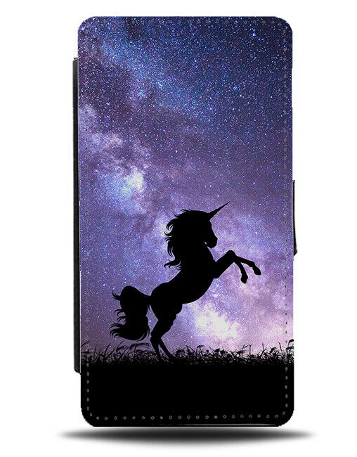 Unicorn Silhouette Flip Cover Wallet Phone Case Unicorns Moon Universe i227