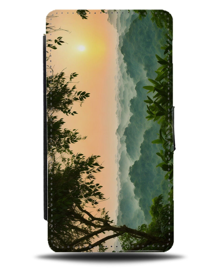 Amazon Rainforrest Flip Wallet Case Rain Forrest Treetops Tree Jungle Misty DH52