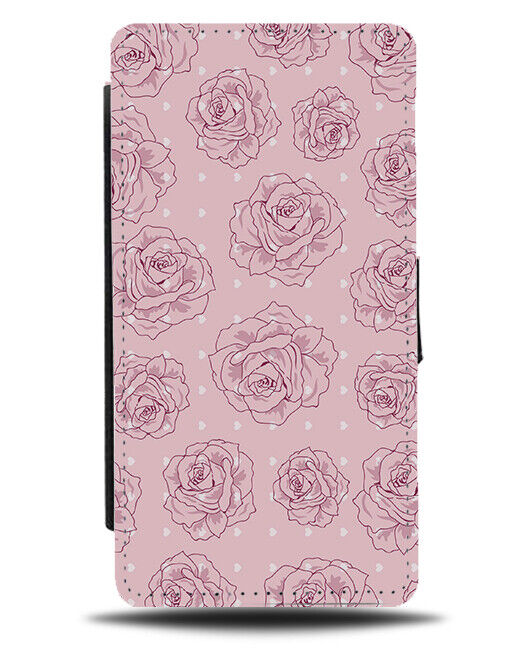 Decorative Flowers Cartoon Flip Wallet Case Polka Dot Floral Decorations K865