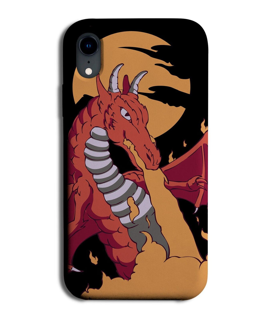 Funny Red Procrastinating Dragon Phone Case Cover Dragons Fire Breathing P147
