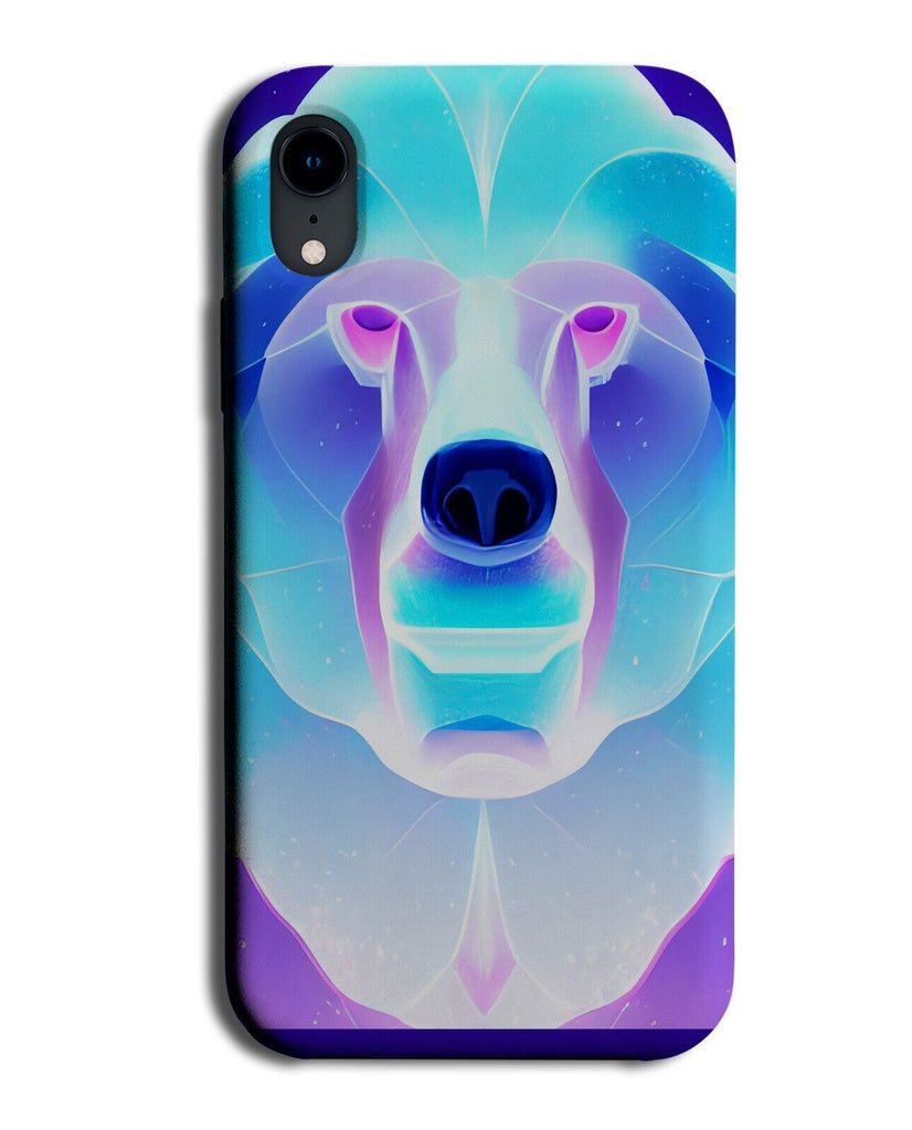 Geometric Polar Bear Animal Phone Case Cover Style Design Ice Bears Blue Q515B