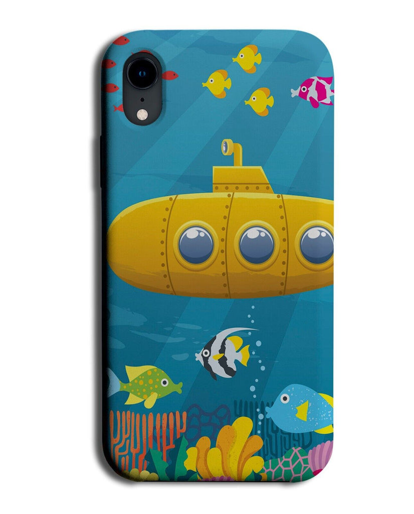 Cartoon Underwater Submarine Phone Case Cover Submarines Ocean Yellow Boat BU43
