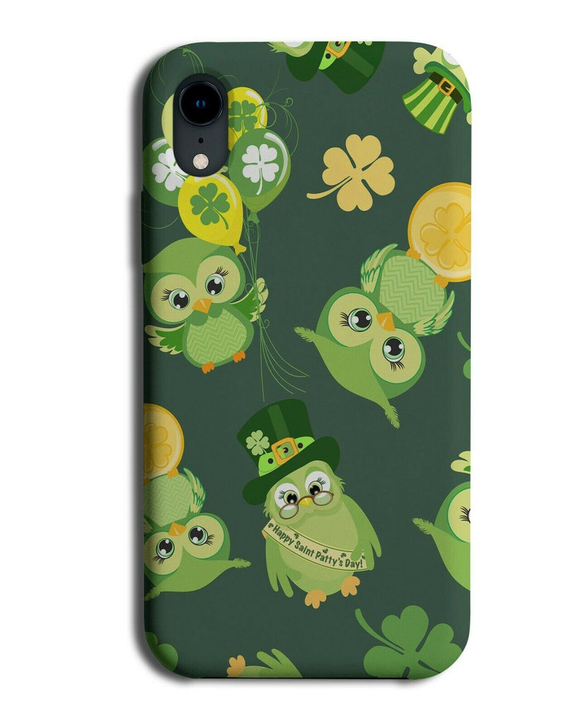 St Patricks Day Owls Phone Case Cover Owl Ireland Irish Cloverleaf Cartoon G407