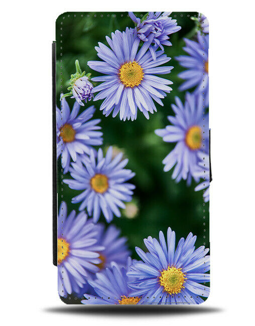 Blue Daisy Flip Wallet Case Daisies Flower Flowers Petals Spring Photo G695