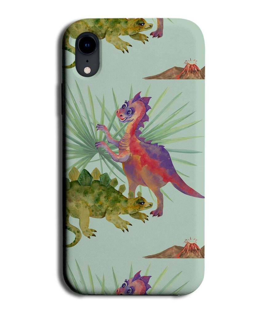 Kids Painted Dinosaur Picture Phone Case Cover Dinosaurs Childs Childrens BF28