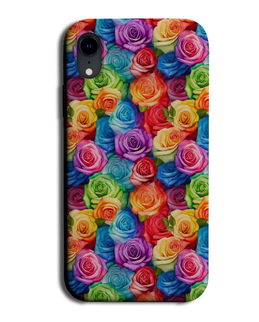 Multicoloured Roses Phone Case Cover Rose Flowers Floral Rainbow Multicolor CL32