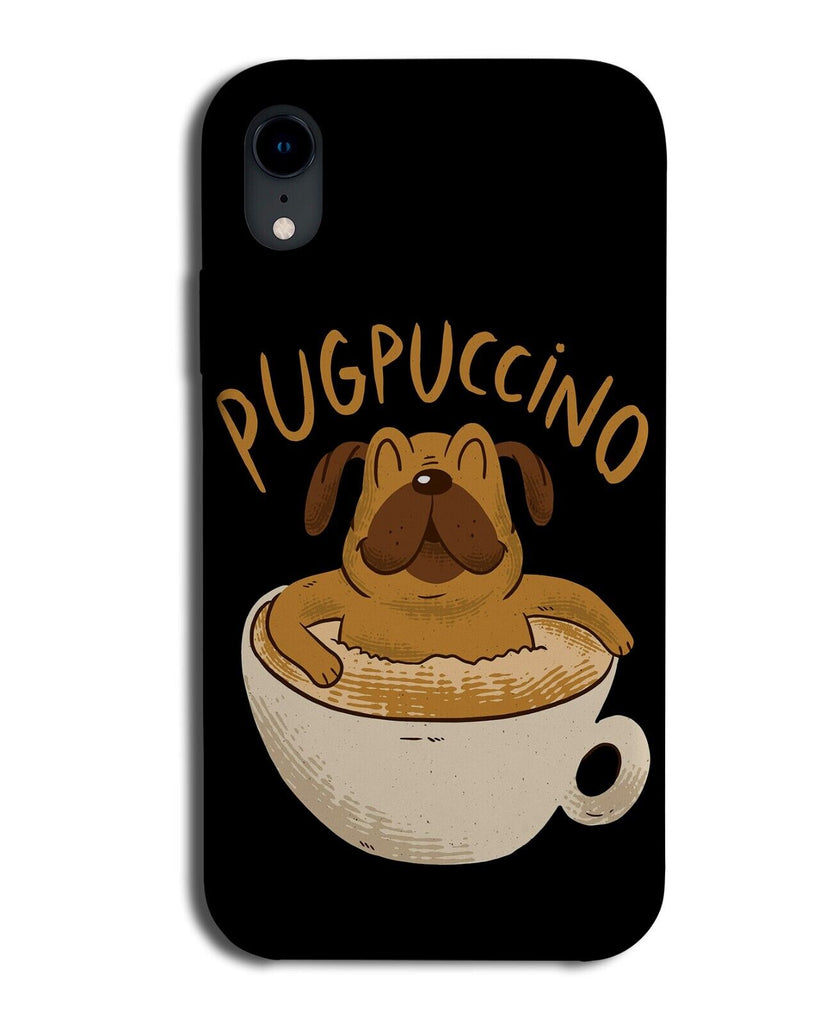Pugpuccino Phone Case Cover Funny Pun Puns Dad joke Pug Cappuccino Coffee P549