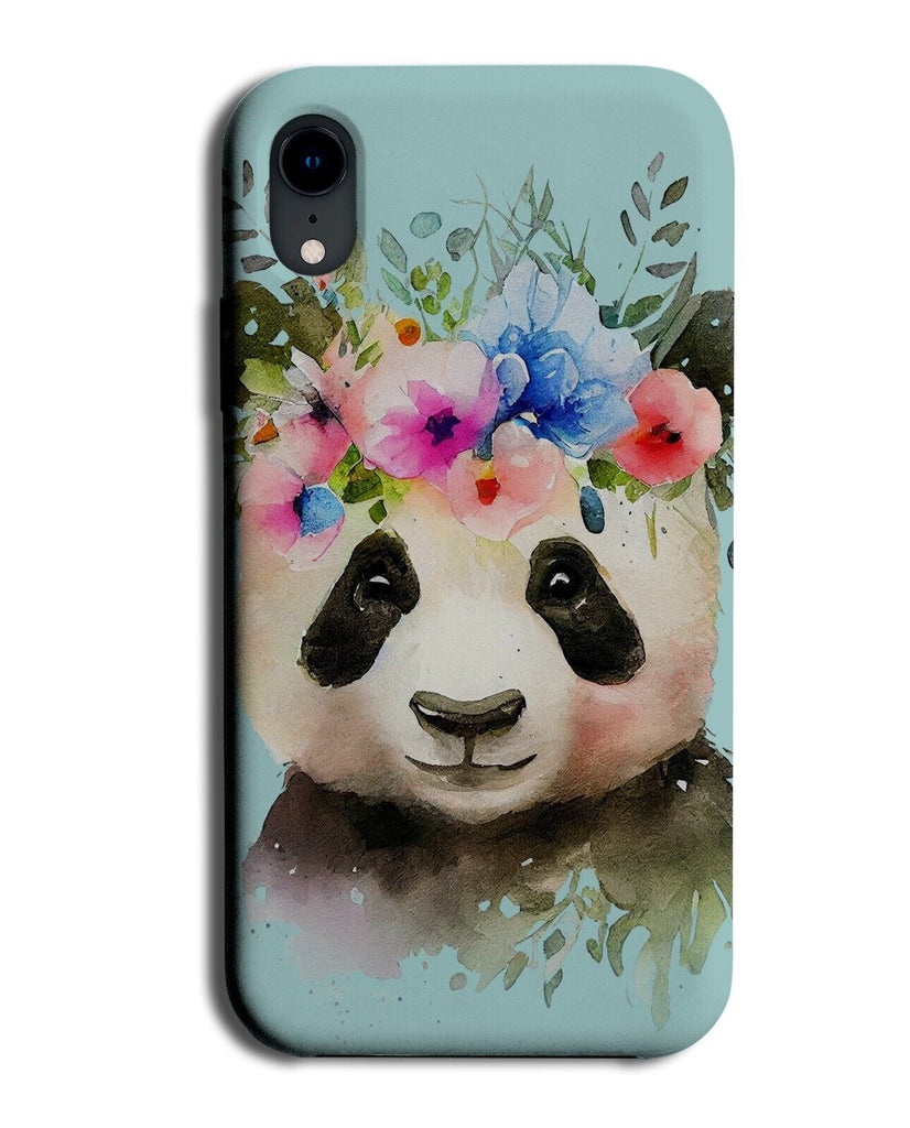 Panda In Flower Crown Phone Case Cover Floral Princess Queen Pandas Bear AP34