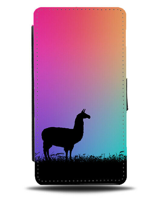 Llama Flip Cover Wallet Phone Case Llamas Alpaca Alpacas Multicoloured Kids I060