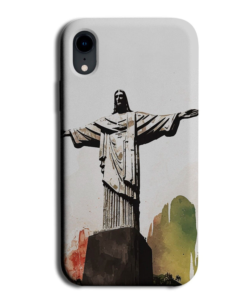 Christ The Redeemer Painting Phone Case Cover Brazil Rio De Janeiro Statue P386a