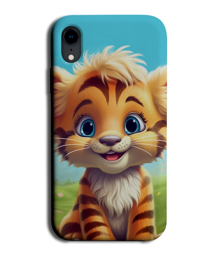 Children's Tiger Phone Case Cover Tigers Face Animal Animated Big Blue Eyes CG85