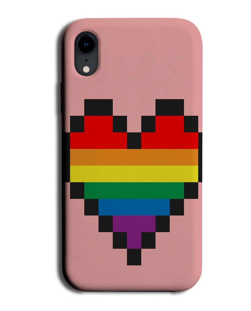 Retro Gaming Pride Love Heart Phone Case Cover Pixels Gamer LGBT LGBTQ AY95