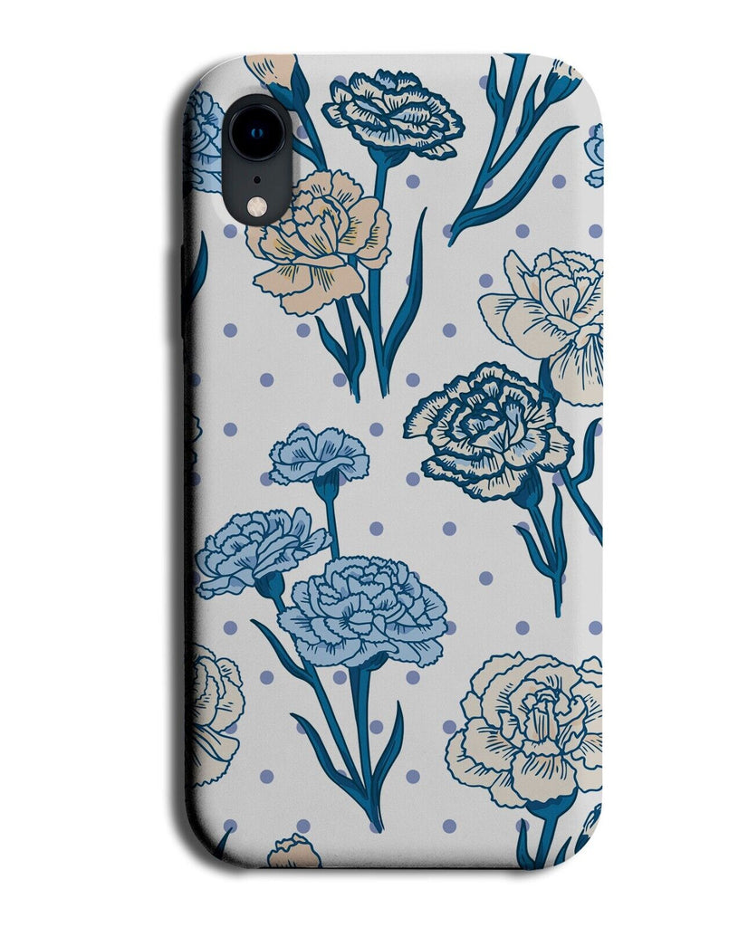 Blue Carnations Pattern Phone Case Cover Carnation Carnatian Flowers Flower P520