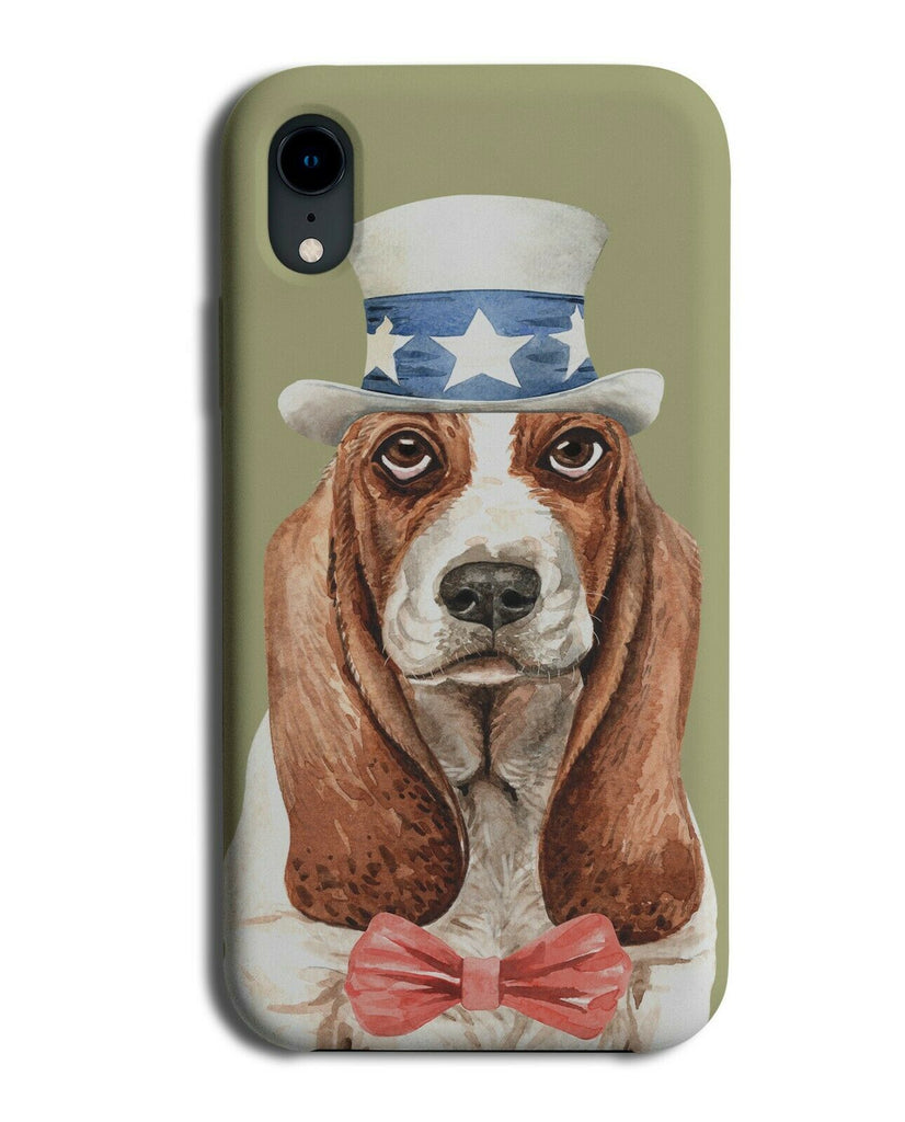 Basset Hound President Phone Case Cover Dog Dogs American America Hat K485