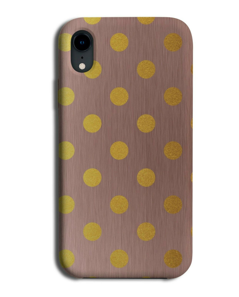 Rose Gold and Golden Phone Case Cover Polka Dot Pattern Dots Spots Gold i491