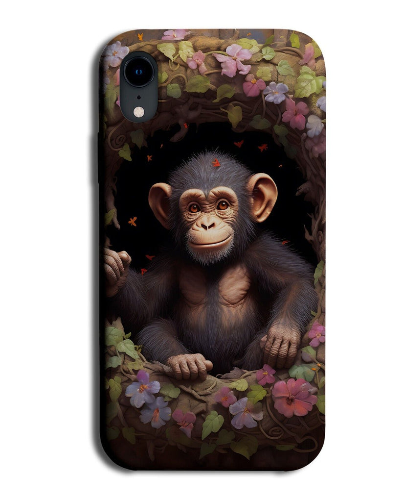 Chimpanzee Monkey Phone Case Cover Floral Baby Tiny Small Chimpanzees Ape DD01