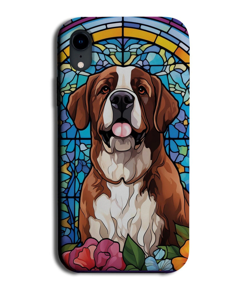 Saint Bernard Dog In Flowers Phone Case Cover St Dogs Breed StBernard Gift DF99