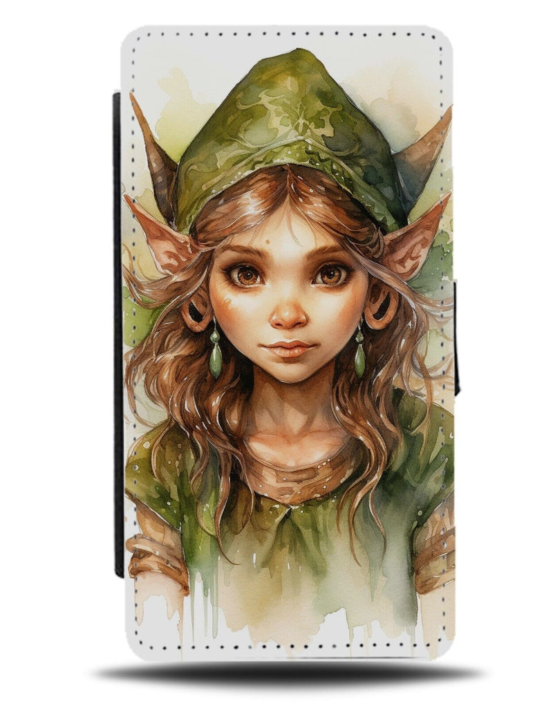 Girl Elf Flip Wallet Case Elves Female Girls Woman Fantasy Warlock Goblin CY54