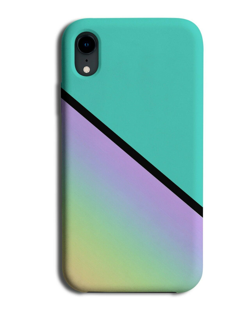 Turquoise Green & Rainbow Phone Case Cover Shades Colourful Colouring i364