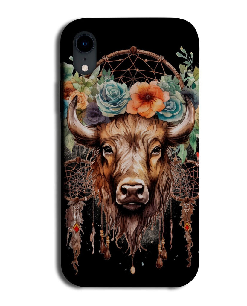 Native American Bison Head Phone Case Cover America Indian Style Flowers CH91