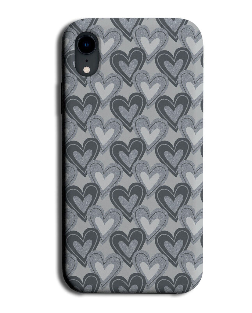 Shades Of Grey Loveheart Phone Case Cover Valentines Day 50 Love Hearts Sky CE69