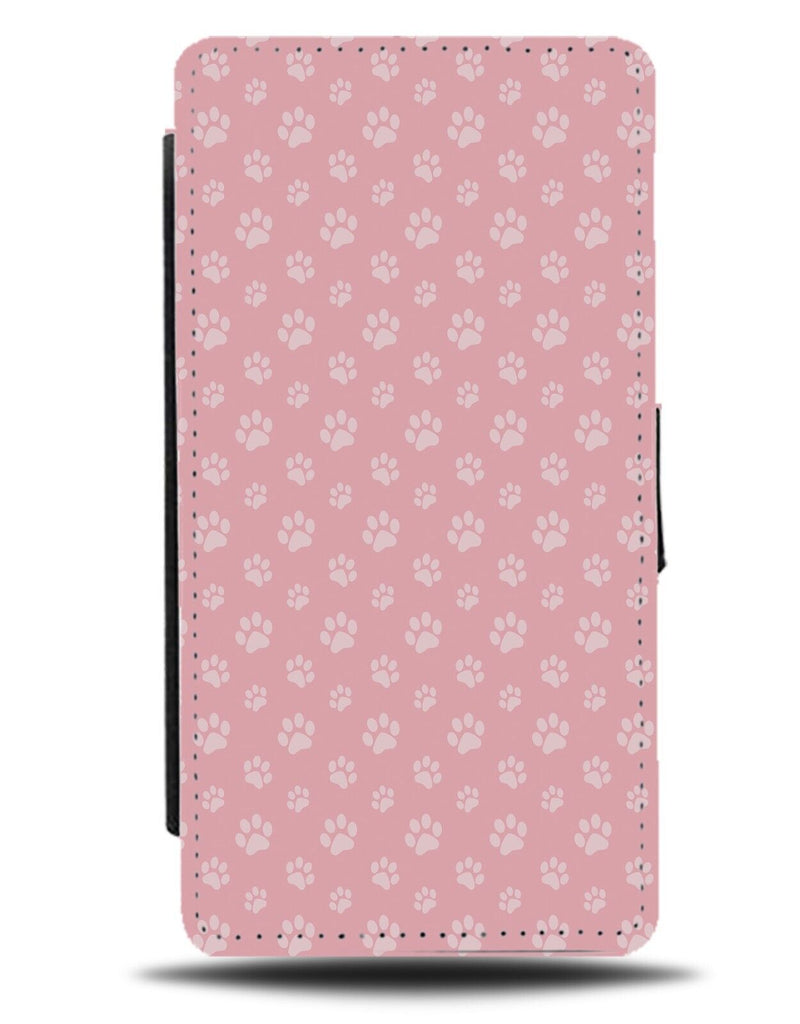 Baby Pink Paw Print Flip Wallet Case Paws Marks Shapes Dog Cat Dogs Cats DF25