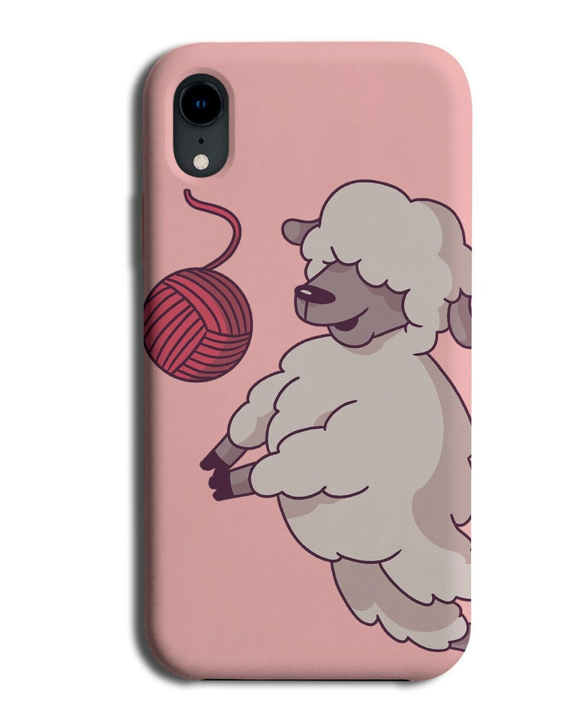 Funny Sheep Playing With Wool Phone Case Cover Knitting Knit Wooly Sewing K271