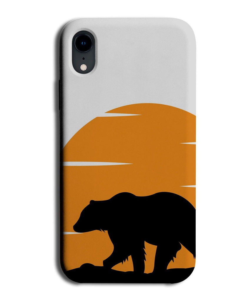 Sunset Moon Bear Phone Case Cover Silhouette Bears Shape Outline Night Q516