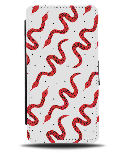 Snakes Pattern Flip Wallet Case Snake Design Reptile Reptiles Gift Present K299