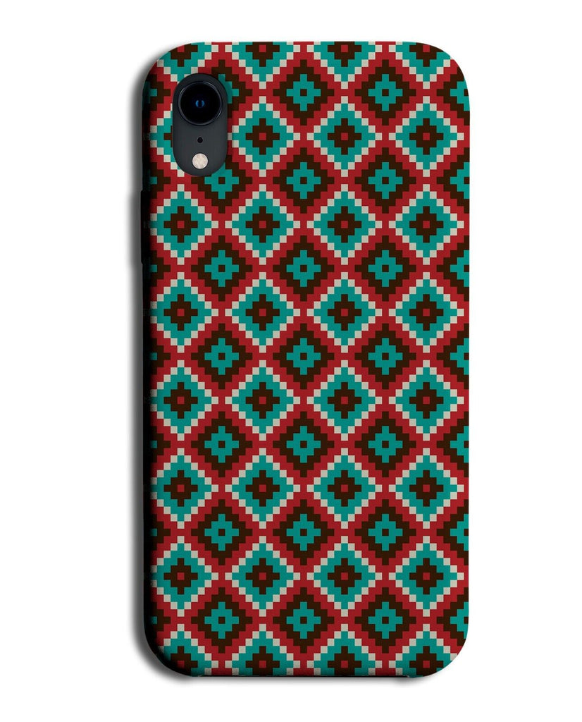 Native American Tiling Pattern Phone Case Cover Shapes Chequers Quilt Tent CH55