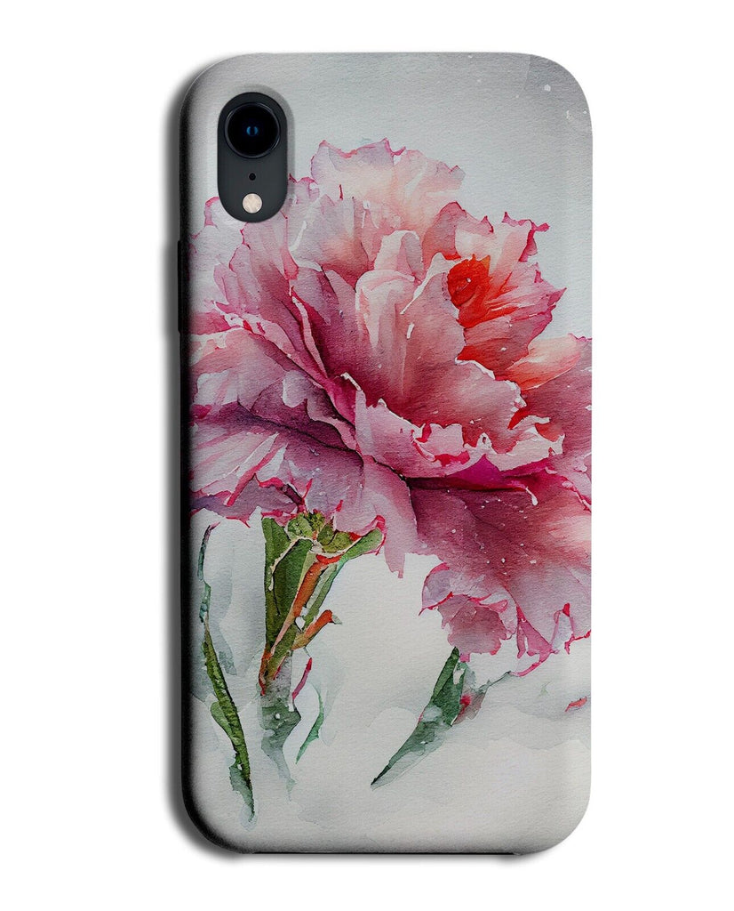 Snowy Carnation Flower Phone Case Cover Pink Carnations Flowers Watercolor Q871B