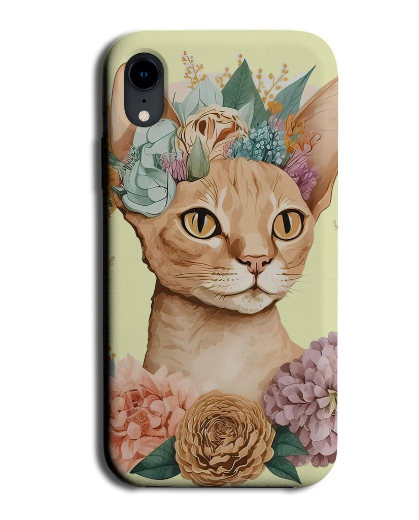Flower Devon Rex Cat Phone Case Cover Devons Cats Crown Floral Pet Yellow Q900B