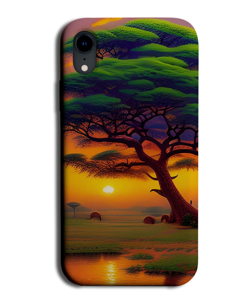 African Savannah Sunset Phone Case Cover Sunrise Africa Plain Plains Kenya AB40