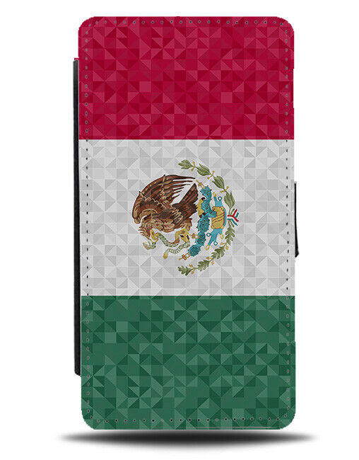 Geometric Mexican Flag Flip Wallet Case Mexico Colours Shapes Gift Present J752