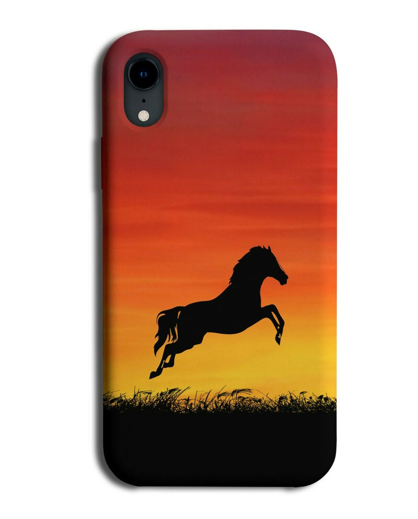 Horse Silhouette Phone Case Cover Horses Pony Sunset Sunrise Photo i242