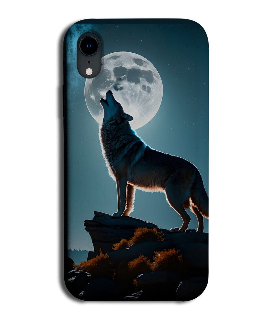Wolf Howling Full Moon Silhouette Phone Case Cover Howl Shouting Wolfs Star CW52