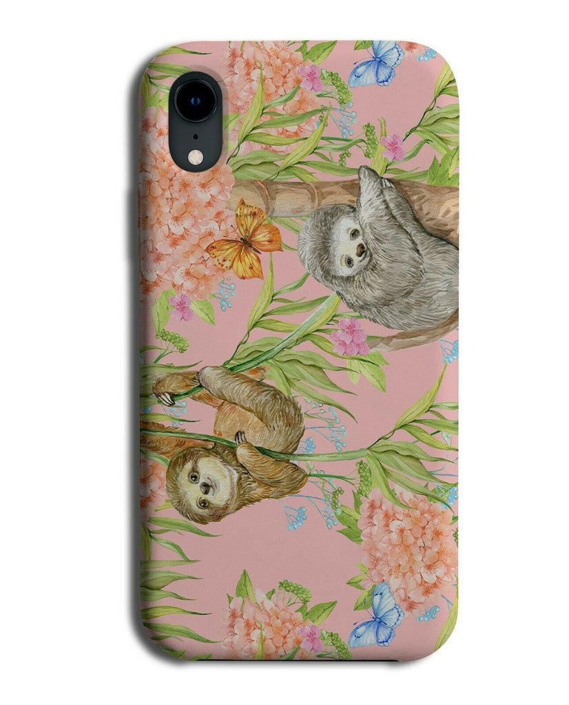 Cartoon Pink Sloths Phone Case Cover Sloth Bodies Vine Vines Swinging G299