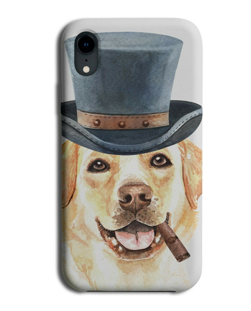 Gentleman Labrador Phone Case Cover Funny Tophat Top Hat Gift Blonde K724