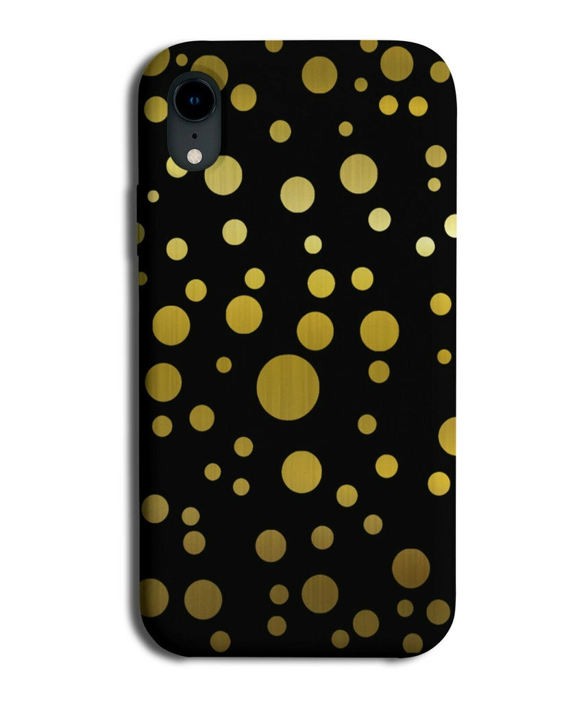 Black and Golden Polka Dot Phone Case Cover Dotted Gold Pattern Circles B673