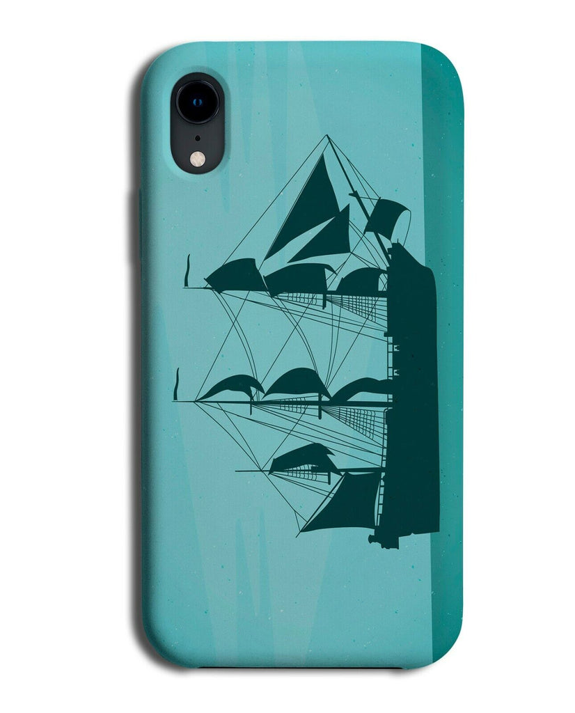 Pirates Ship Silhouette Shape Phone Case Cover Sea Pirate Ships Picture k058