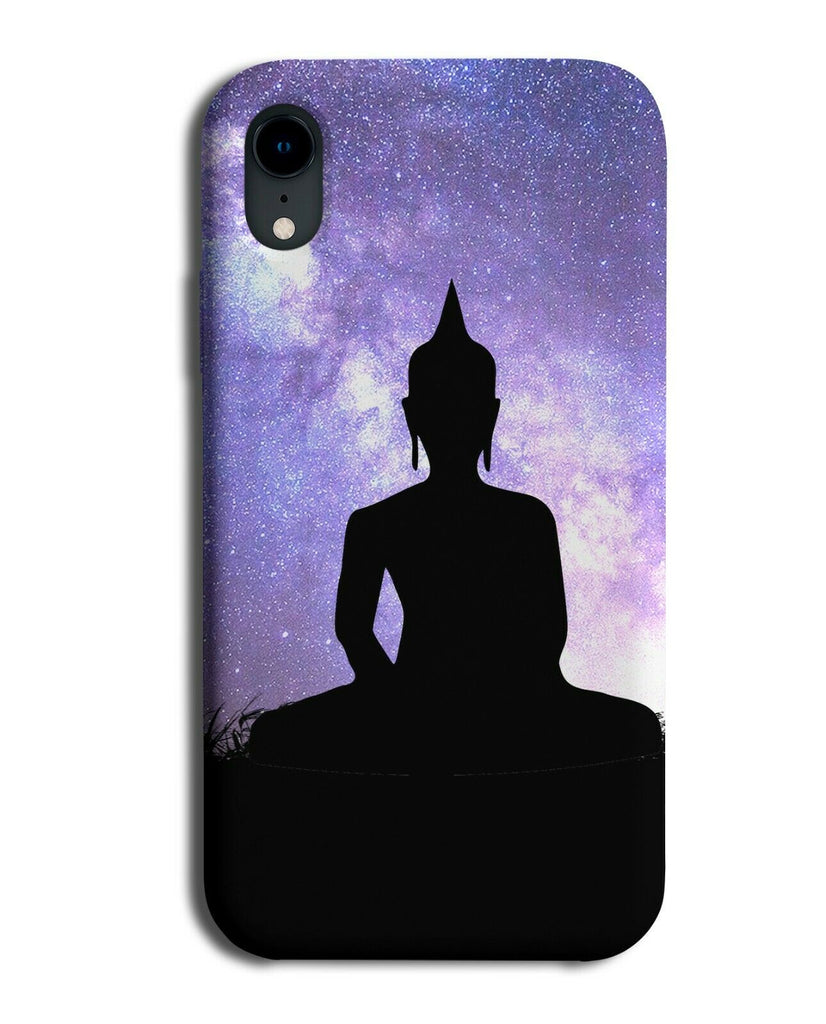 Buddha Silhouette Phone Case Cover Buddhist Buddhism Galaxy Moon Universe i734
