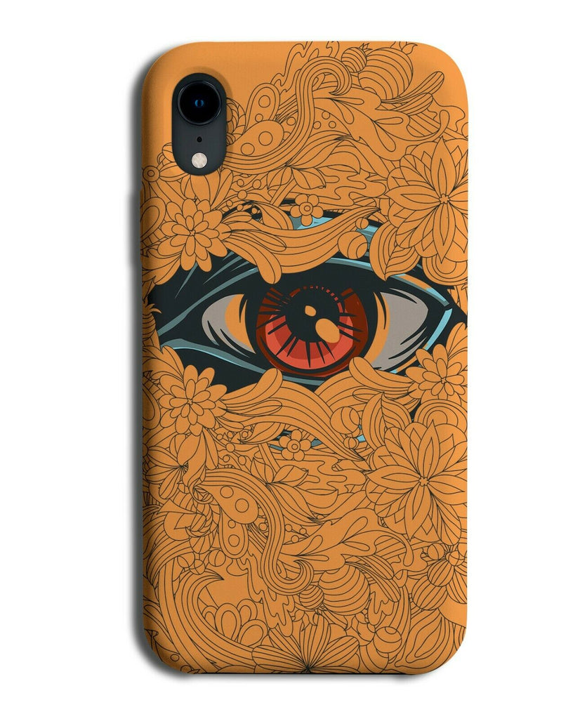 Floral Eyeball Phone Case Cover Outlines Eye Flowery Design Flowers Print E156