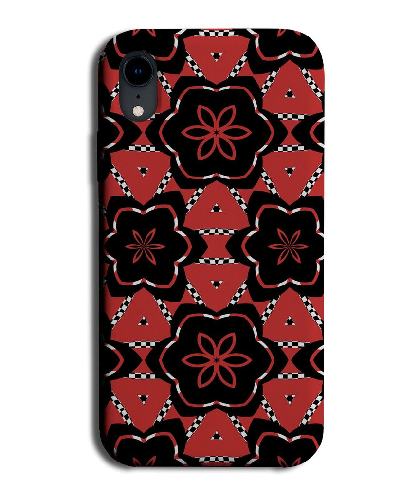 Red and Black Geometric Morphing Pattern Phone Case Cover Shapes Trippy CL41