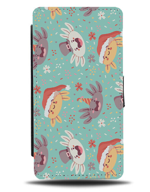 Funny Axolotl Christmas Pattern Flip Wallet Case Fish Newt Reptile Lizard N914